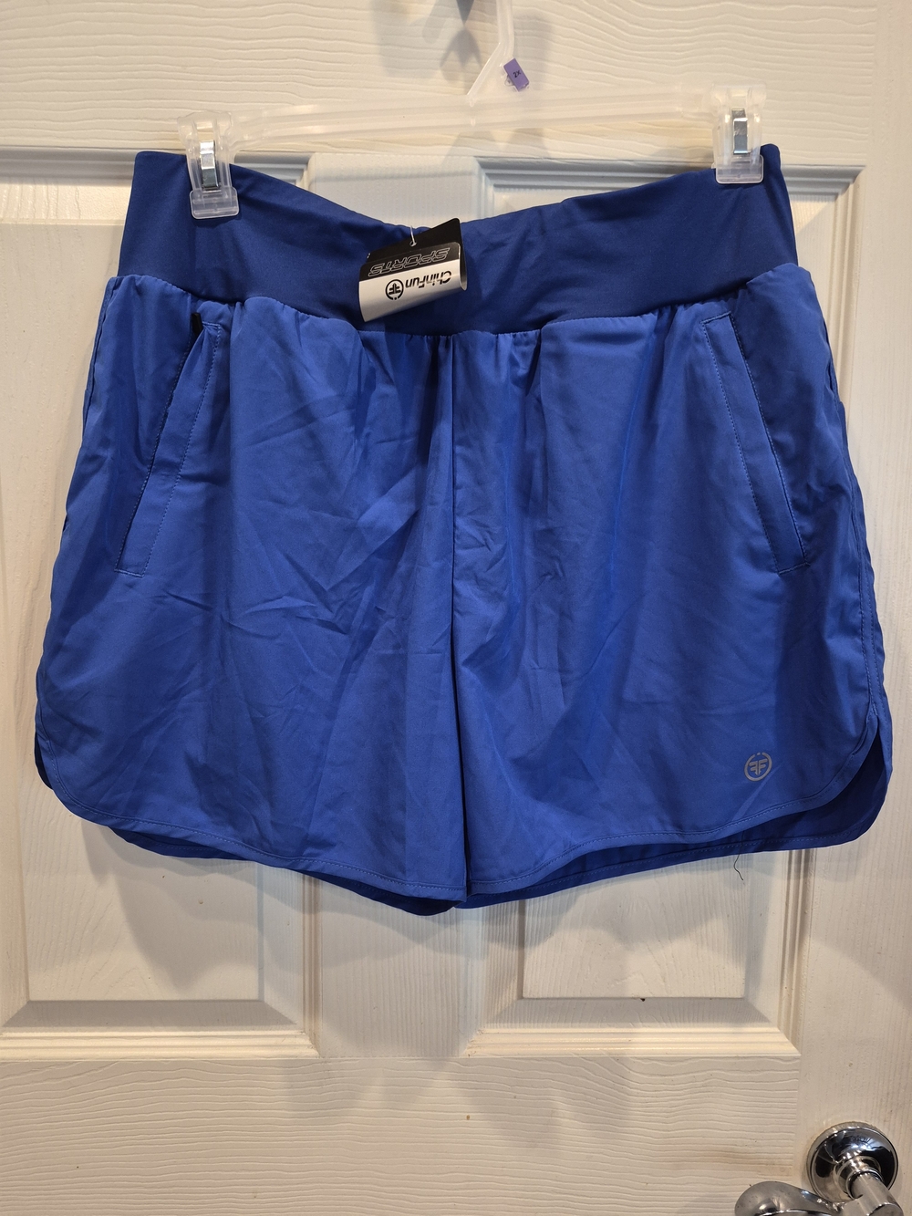 Women’s Athletic Shorts in Royal Blue with Elastic Waistband